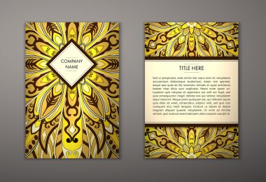 Çiçek mandala desenli el ilanı