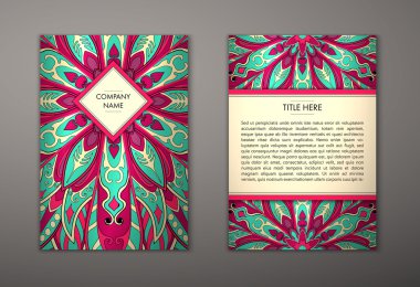 Çiçek mandala desenli el ilanı