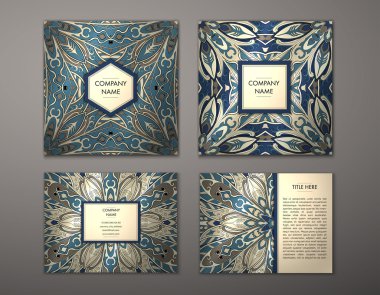 Çiçek mandala desenli el ilanı