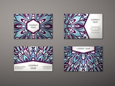 vektör vintage kartvizit set. 