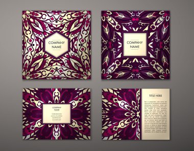 Çiçek mandala desenli el ilanı