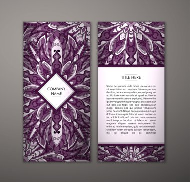 Çiçek mandala desenli el ilanı