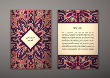 Çiçek mandala desenli el ilanı