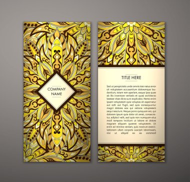 Çiçek mandala desenli el ilanı