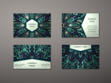 vektör vintage kartvizit set. 