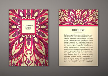 Çiçek mandala desenli el ilanı