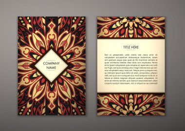 Çiçek mandala desenli el ilanı