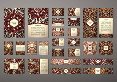 Büyük şablonları kümesi.