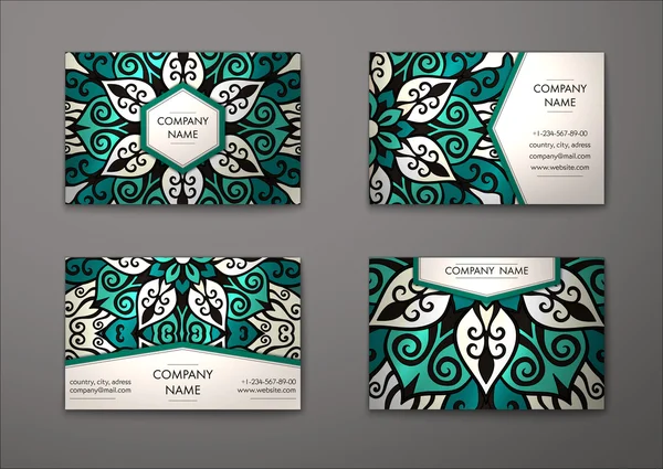 Vektör vintage kartvizit set