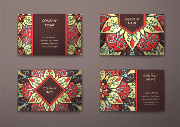 Vektör vintage kartvizit set