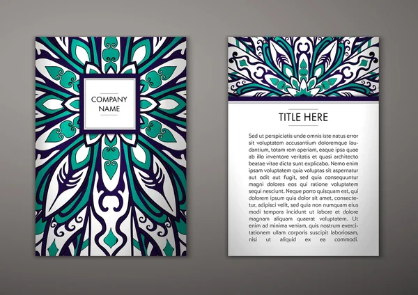 Çiçek mandala desenli el ilanı