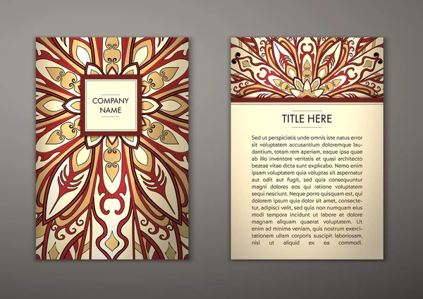 Çiçek mandala desenli el ilanı