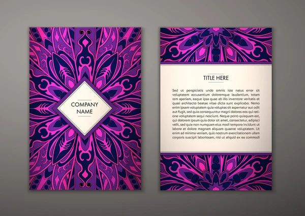 Çiçek mandala desenli el ilanı