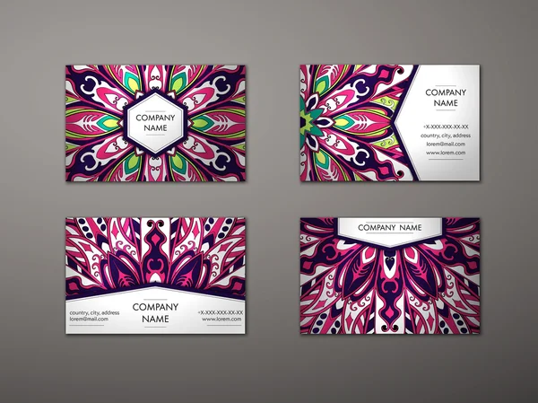 vektör vintage kartvizit set. 