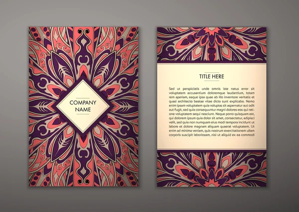 Çiçek mandala desenli el ilanı