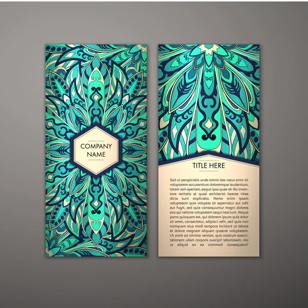 Çiçek mandala desenli el ilanı