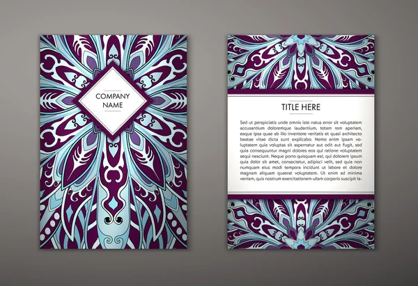 Çiçek mandala desenli el ilanı