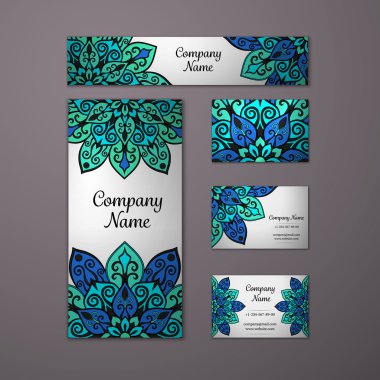 Şablonları mandala seti.