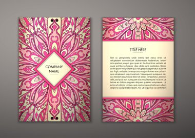 Çiçek mandala desenli el ilanı