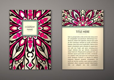 Çiçek mandala desenli el ilanı