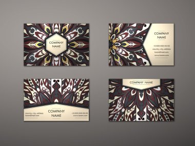 vektör vintage kartvizit set. 