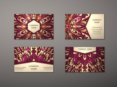 vektör vintage kartvizit set. 