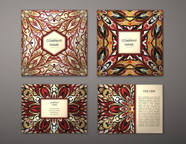 Çiçek mandala desenli el ilanı