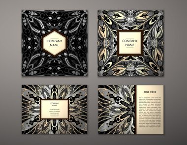 Çiçek mandala desenli el ilanı