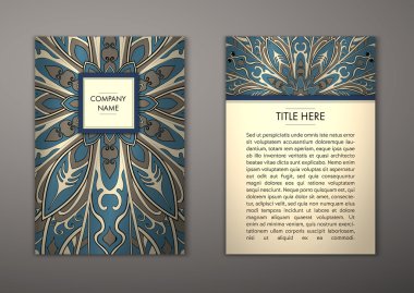 Çiçek mandala desenli el ilanı