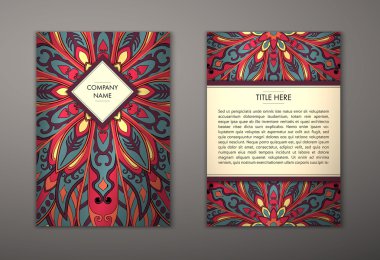 Çiçek mandala desenli el ilanı