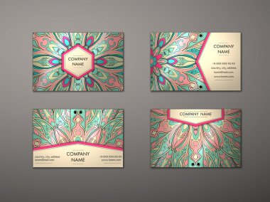 vektör vintage kartvizit set. 