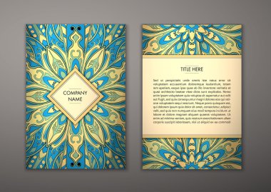 Çiçek mandala desenli el ilanı