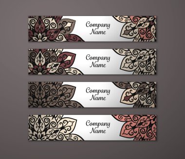 Afiş ile çiçek mandala kalıbı tanımlar