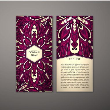 Çiçek mandala desenli el ilanı