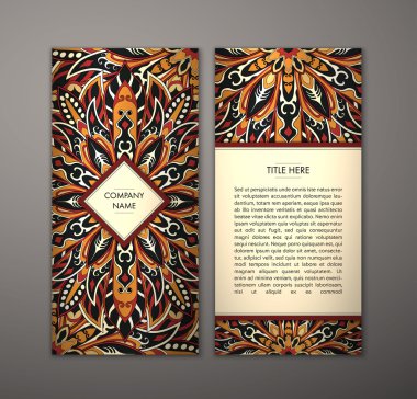 Çiçek mandala desenli el ilanı