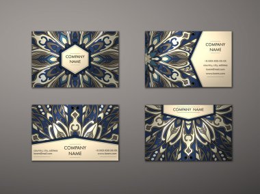 vektör vintage kartvizit set. 