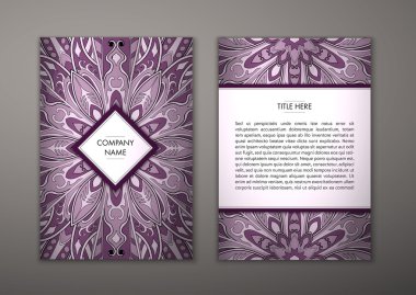 Çiçek mandala desenli el ilanı