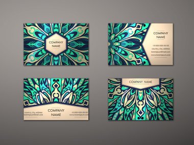 vektör vintage kartvizit set. 