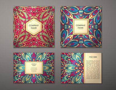 Çiçek mandala desenli el ilanı