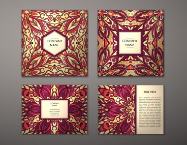 Çiçek mandala desenli el ilanı