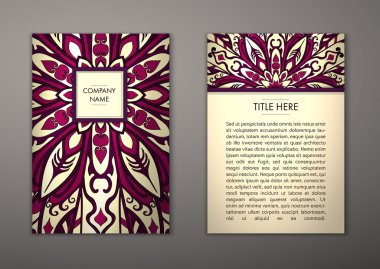 Çiçek mandala desenli el ilanı