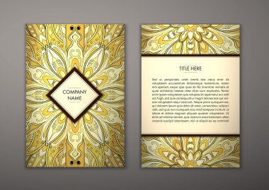 Çiçek mandala desenli el ilanı