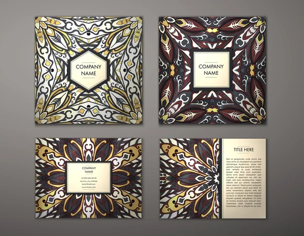 Çiçek mandala desenli el ilanı