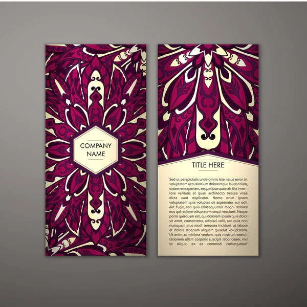 Çiçek mandala desenli el ilanı