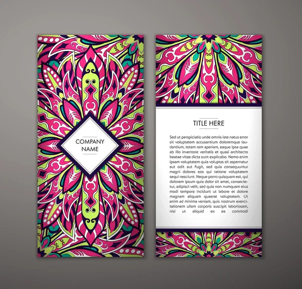 Çiçek mandala desenli el ilanı