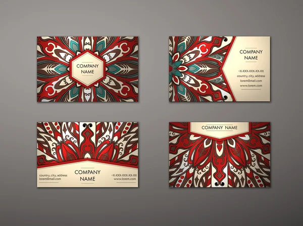 vektör vintage kartvizit set. 