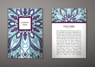 Çiçek mandala desenli el ilanı