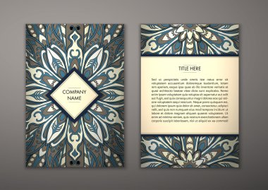 Çiçek mandala desenli el ilanı