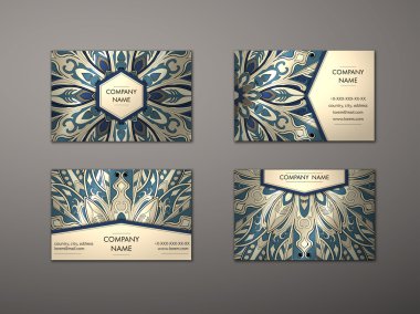 vektör vintage kartvizit set. 