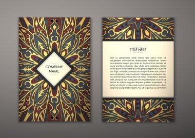 Çiçek mandala desenli el ilanı